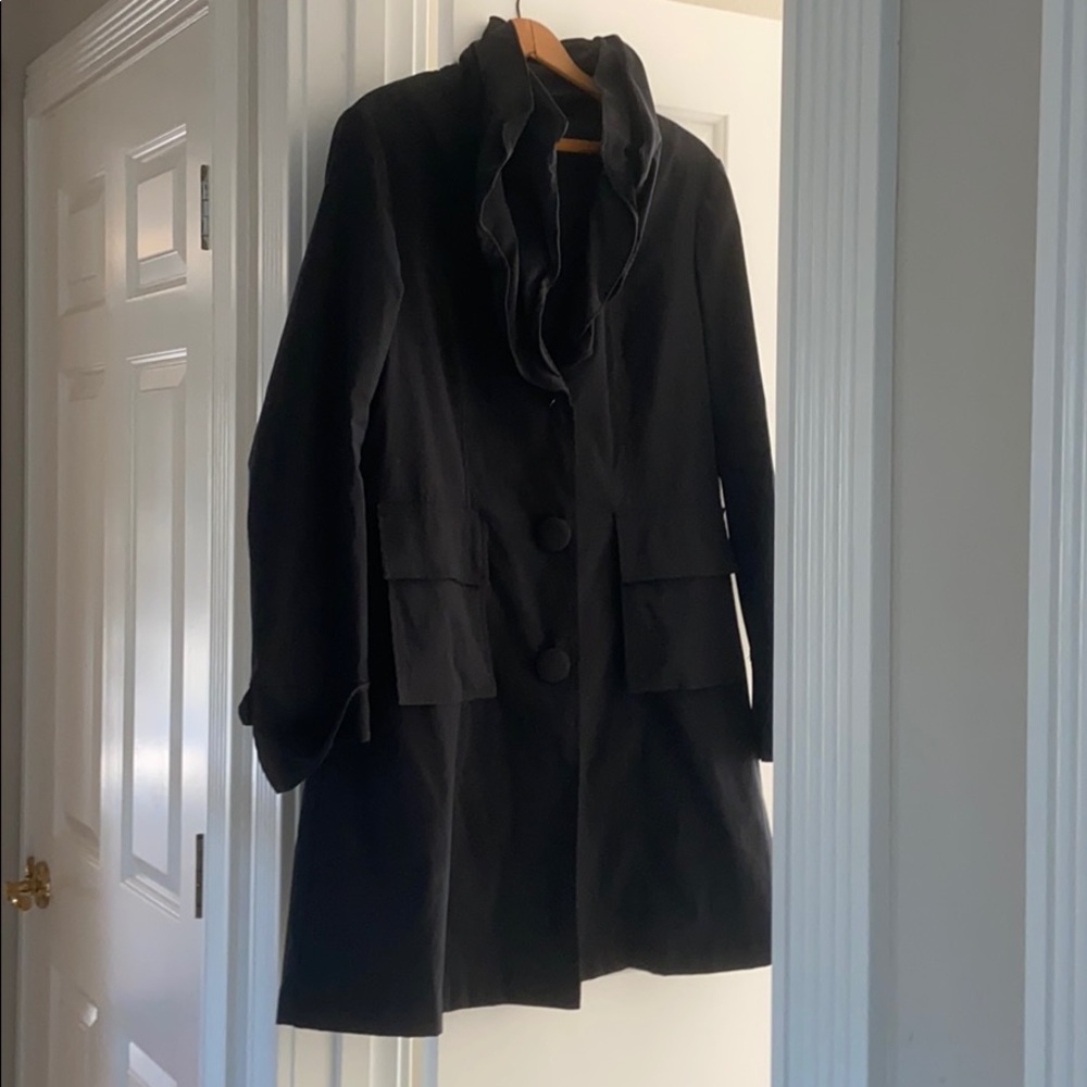 Black sexy size 12 Joseph Ribkoff rain coat